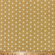 Tissu coton imprimé Casual ocre