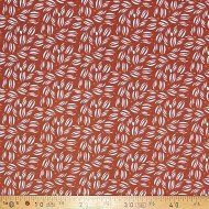 Tissu coton imprimé Vaoy fauve blanc