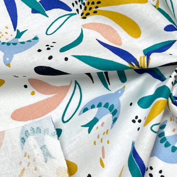 Tissu coton imprimé Lisbi multi-color Tissu coton imprimé Lisbi multi-color