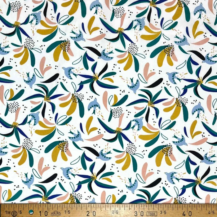 Tissu coton imprimé Lisbi multi-color