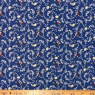 Tissu coton imprimé Jolhiro bleu Minuit