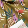 Tissu coton imprimé Papagaios bronze