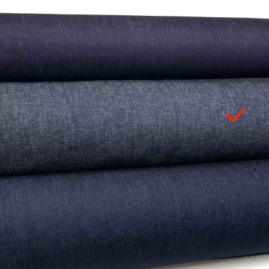 Tissu jeans lourd stretch noir chunky