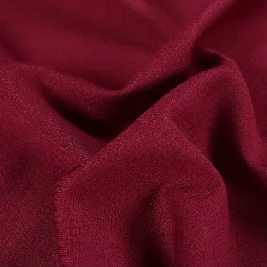 Tissu polyester acrylique bordeaux épais uni