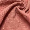 Tissu Double gaze broderie Adele corail Tissu Double gaze broderie Adele corail
