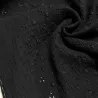 Tissu Double gaze broderie Adele noir