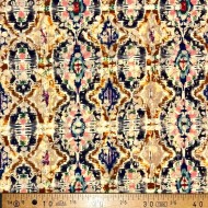 Tissu coton viscose teinture vitrails multi couleur Tissu coton viscose teinture vitrails multi couleur