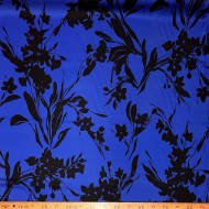 Tissu viscose fleurs minuit Tissu viscose fleurs minuit