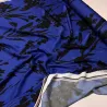 Tissu viscose fleurs minuit