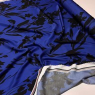 Tissu viscose fleurs minuit Tissu viscose fleurs minuit