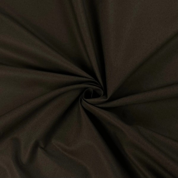 Tissu coton sergé marron uni Tissu coton sergé marron uni