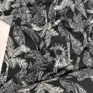 Tissu jungle de palmiers Coupon 100 x 140cm