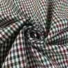 Tissu polyester viscose tartan petit carreaux multi-couleurs