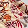 Tissu polyester fleurs du jardin multi couleur