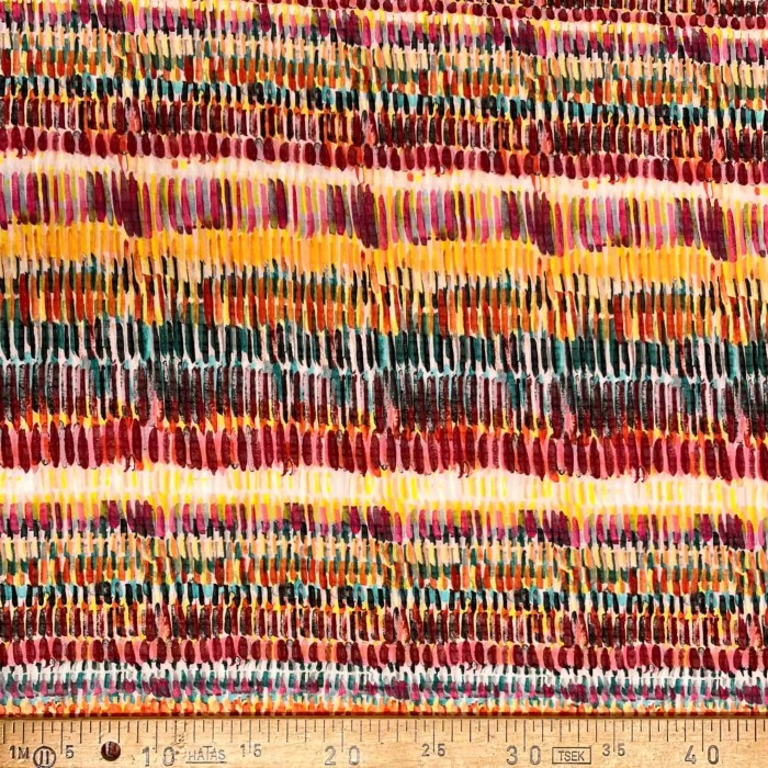 Tissu polyester Gaufré Mina multi couleur