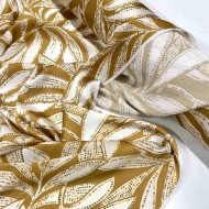 Tissu polyester feuilles vert Coupon 300 X 150 cm