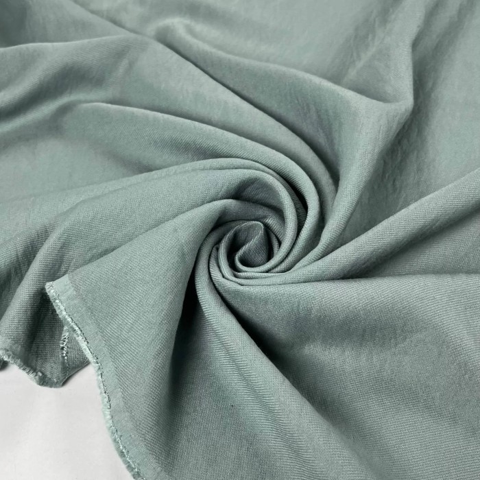Tissu viscose vert menthe uni