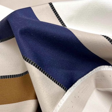 Tissu Coton polyester Sudbury bleu - Tissu d'éditeur Tissu Coton polyester Sudbury bleu - Tissu d'éditeur