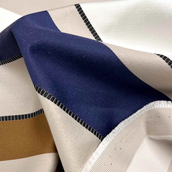 Tissu Coton polyester Sudbury bleu - Tissu d'éditeur Tissu Coton polyester Sudbury bleu - Tissu d'éditeur