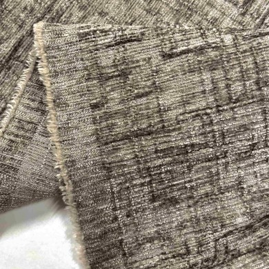 Tissu effect matière chenille taupe - Tissu d'éditeur Tissu effect matière chenille taupe - Tissu d'éditeur