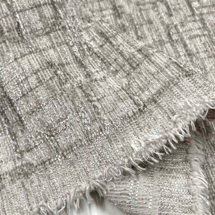 Tissu effect matière chenille gris - Tissu d'éditeur Tissu effect matière chenille gris - Tissu d'éditeur