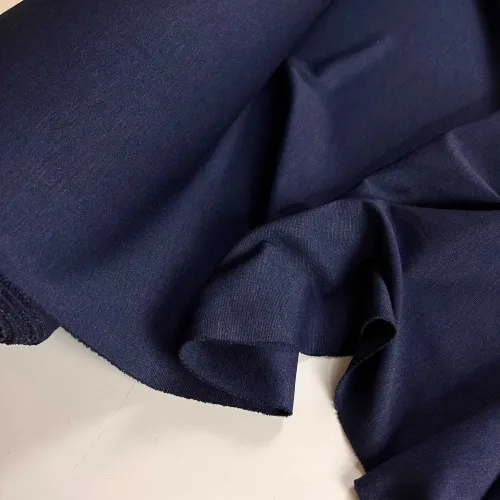 Tissu polyester acrylique épais bleu marine