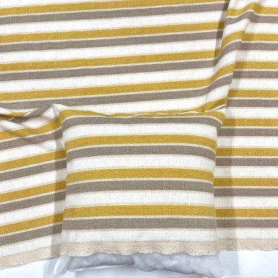 Tissu Manosque Rythme jaune - Tissu d'éditeur