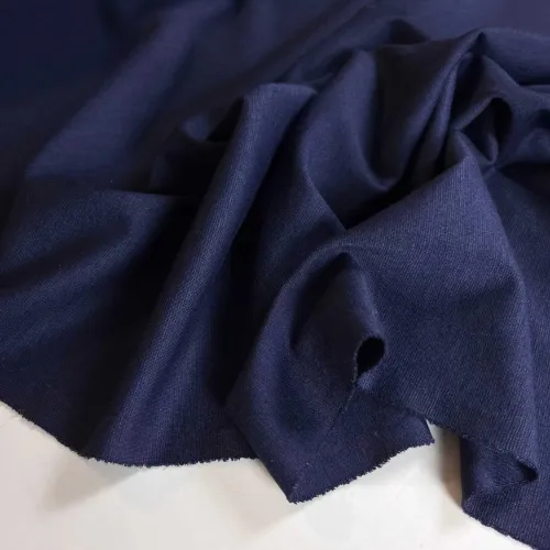 Tissu polyester acrylique épais bleu marine