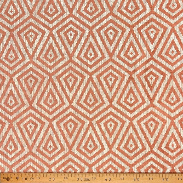 Tissu Parhelie brique - Tissu d'éditeur