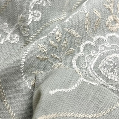 Tissu Manosque Faience bleu clair - Tissu d'éditeur