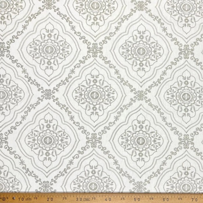 Tissu Manosque Faience gris blanc - Tissu d'éditeur Tissu Manosque Faience gris blanc - Tissu d'éditeur