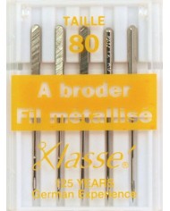 Aiguilles machine fil métallisé 80