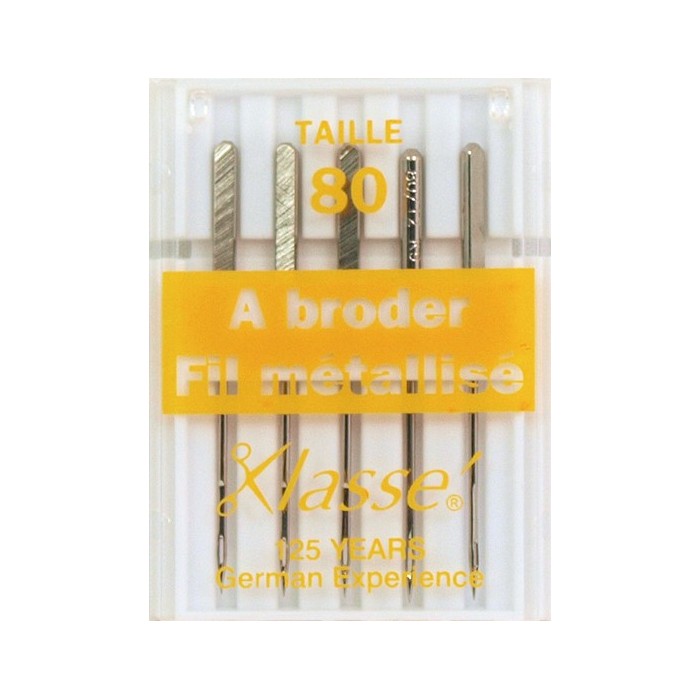 Aiguilles machine fil métallisé 80