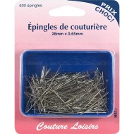 Epingles de couturière 28 mm x 0,65 mm