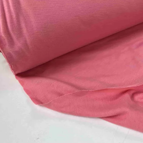 Tissu jersey coton uni rose