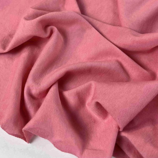 Tissu jersey coton uni rose Tissu jersey coton uni rose