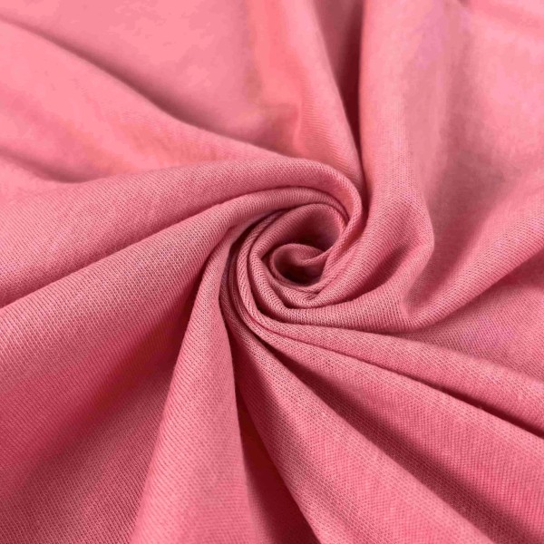 Tissu jersey coton uni rose Tissu jersey coton uni rose