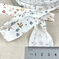 Biais coton imprimé fleurs 20mm multi couleurs Biais coton imprimé fleurs 20mm multi couleurs