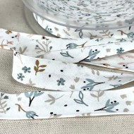 Biais coton imprimé fleurs 20mm multi couleurs Biais coton imprimé fleurs 20mm multi couleurs