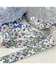 Biais coton imprimé filipa 20mm vert