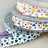 Biais coton imprimé triada 20mm vert