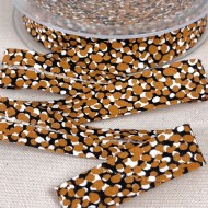 Biais coton imprimé leo 20mm marron