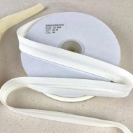 Biais coton polyester 20mm blanc Biais coton polyester 20mm blanc