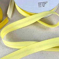 Biais coton polyester 20mm jaune
