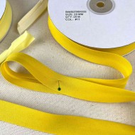 Biais coton polyester 20mm jaune soleil