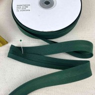 Biais coton polyester 20mm vert Biais coton polyester 20mm vert