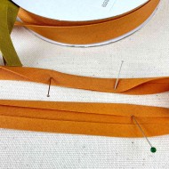 Biais coton polyester 20mm orange Biais coton polyester 20mm orange