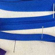 Biais coton polyester 20mm bleu Biais coton polyester 20mm bleu