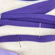 Biais coton polyester 20mm violet Biais coton polyester 20mm violet