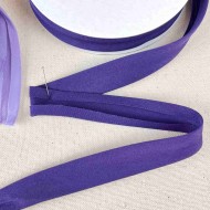 Biais coton polyester 20mm violet Biais coton polyester 20mm violet
